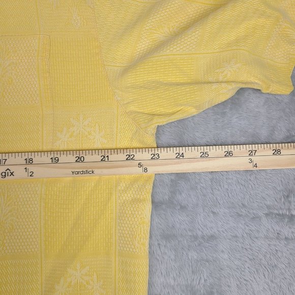 Tommy Bahama Shirt Mens Large Silk Yellow Hawaiian Button Up Short Sleeve Beach - Picture 4 of 9